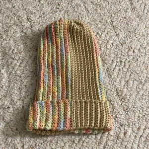 Multicolor Crochet Slouch Beanie
